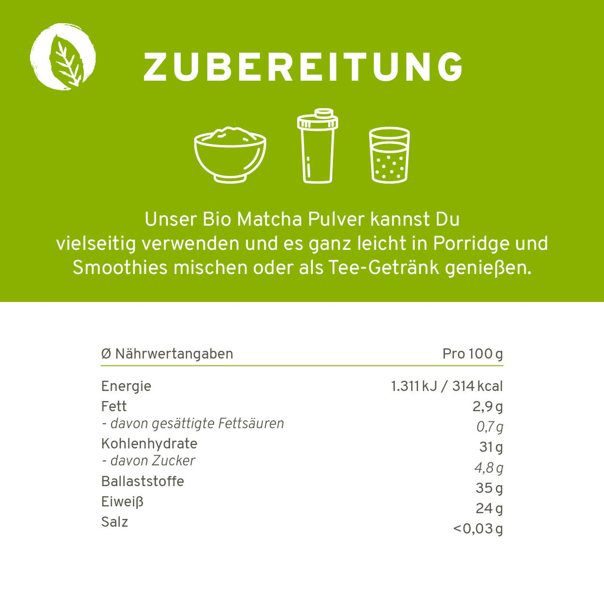 Bio Matcha Pulver 50g