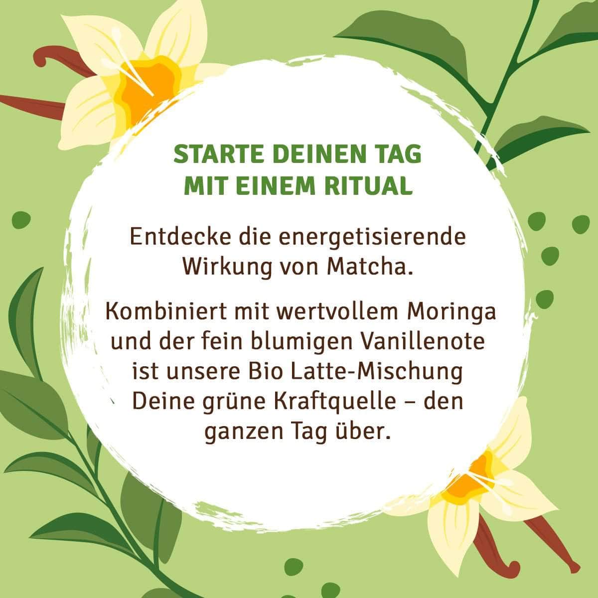 InnoNature Getränkepulver 18g Mini Bio Matcha Vanille Latte