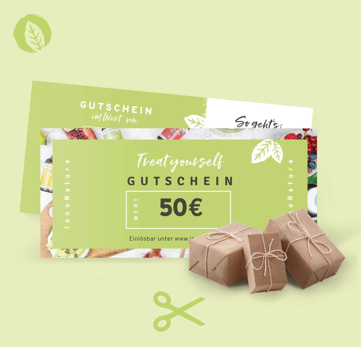 InnoNature Gutschein €50.00 PDF Gutschein zum SELBSTAUSDRUCKEN
