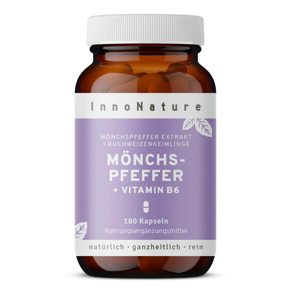 InnoNature Kapseln 1x 180 Kapseln Mönchspfeffer + Vitamin B6 Kapseln