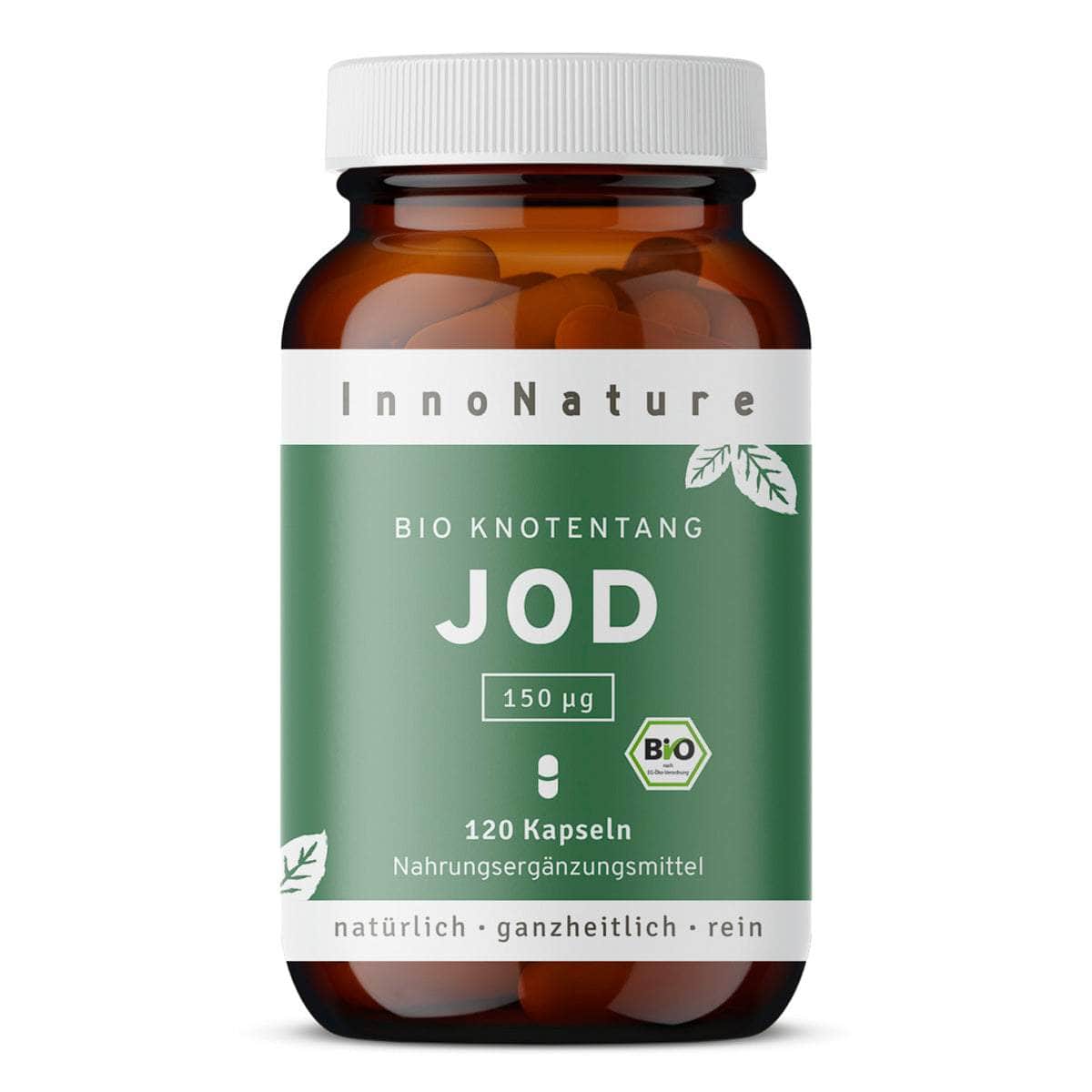 InnoNature Kapseln 1x Viermonatsvorrat (120 Kapseln) Bio Jod Kapseln: Knotentang