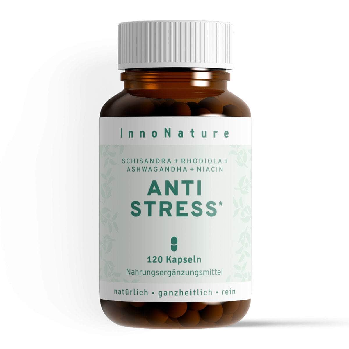 InnoNature Kapseln 1x Zweimonatsvorrat (120 Kapseln) Anti Stress Kapseln