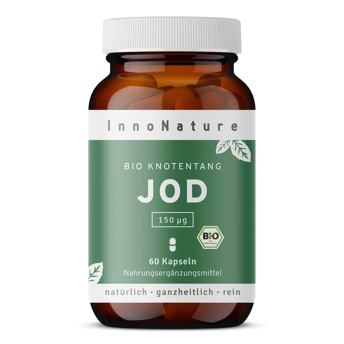 InnoNature Kapseln 1x Zweimonatsvorrat (60 Kapseln) Bio Jod Kapseln: Knotentang (60 Kapseln)