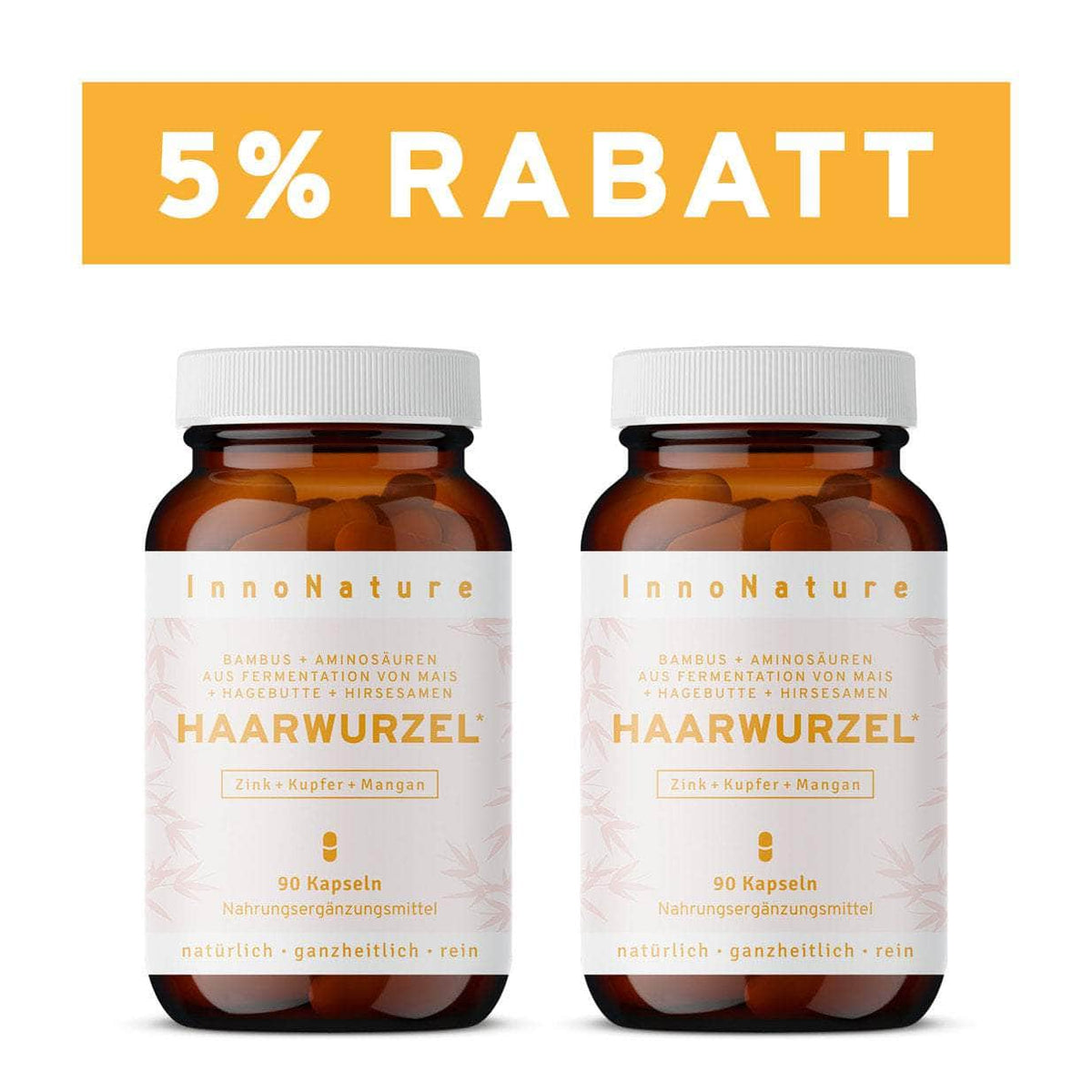 InnoNature Kapseln 2x Monatsvorrat (2x90 Kapseln) Haarwurzel Kapseln