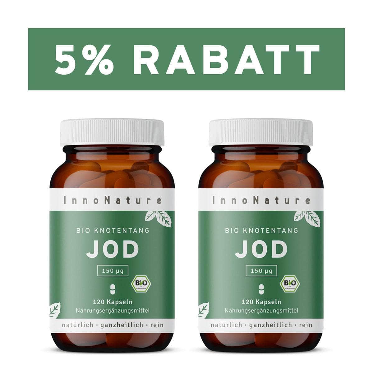 InnoNature Kapseln 2x Viermonatsvorrat (2x120 Kapseln) Bio Jod Kapseln: Knotentang