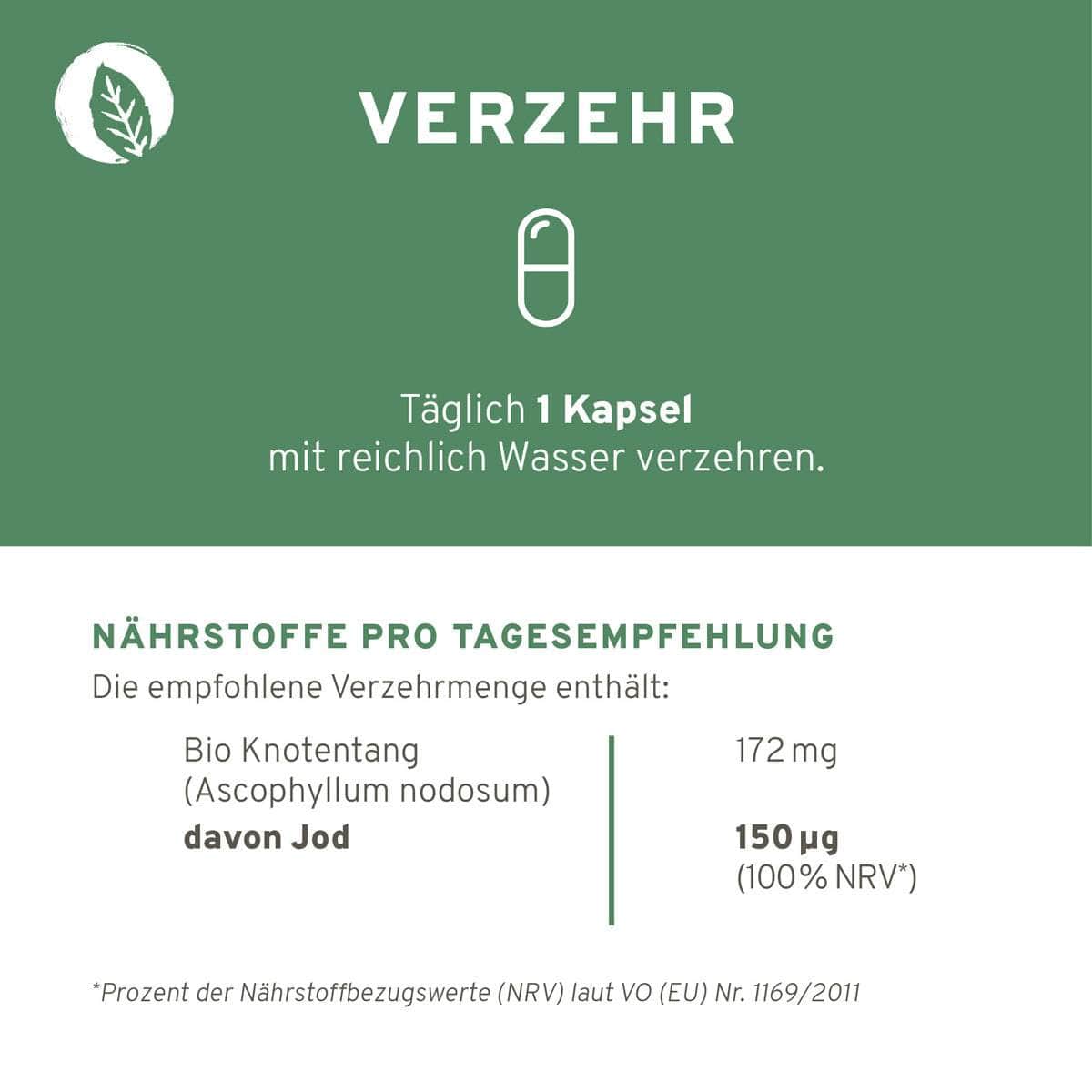 InnoNature Kapseln Bio Jod Kapseln: Knotentang (60 Kapseln)