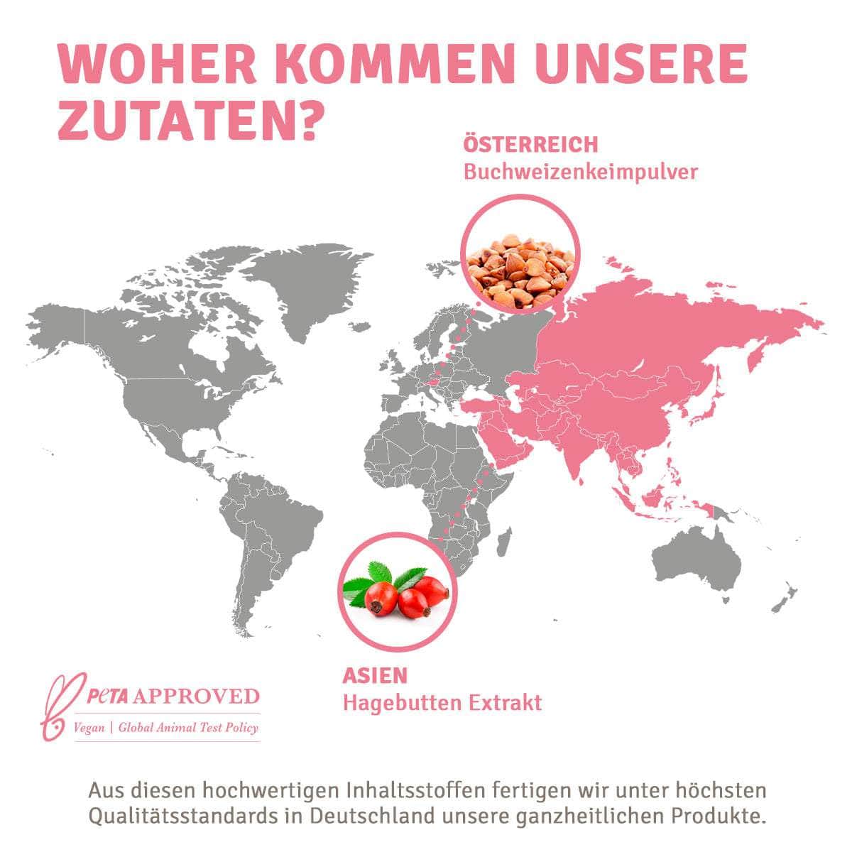 InnoNature Kapseln Eisen Chrom Molybdän Kapseln: Buchweizenkeimlinge + Hagebutte