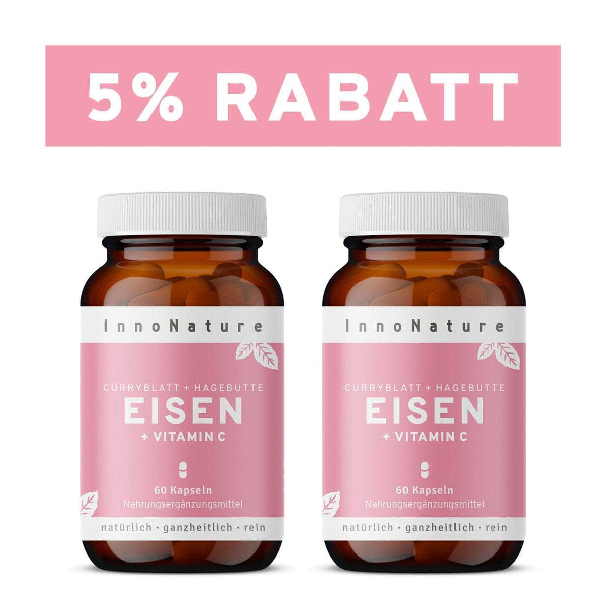 InnoNature Kapseln Eisen Kapseln (2-Monatsvorrat)