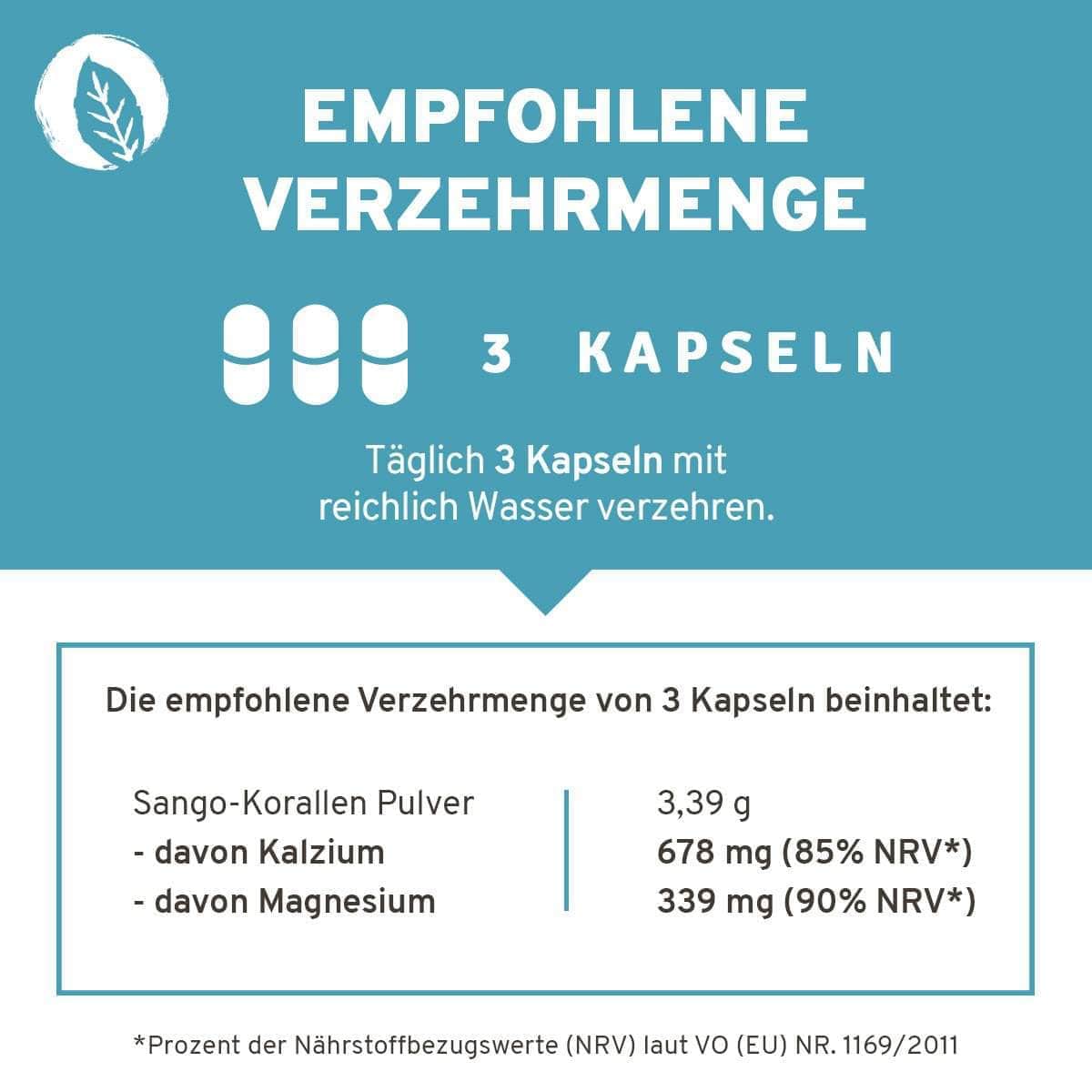 InnoNature Kapseln Magnesium + Kalzium: Sango Meereskoralle Kapseln