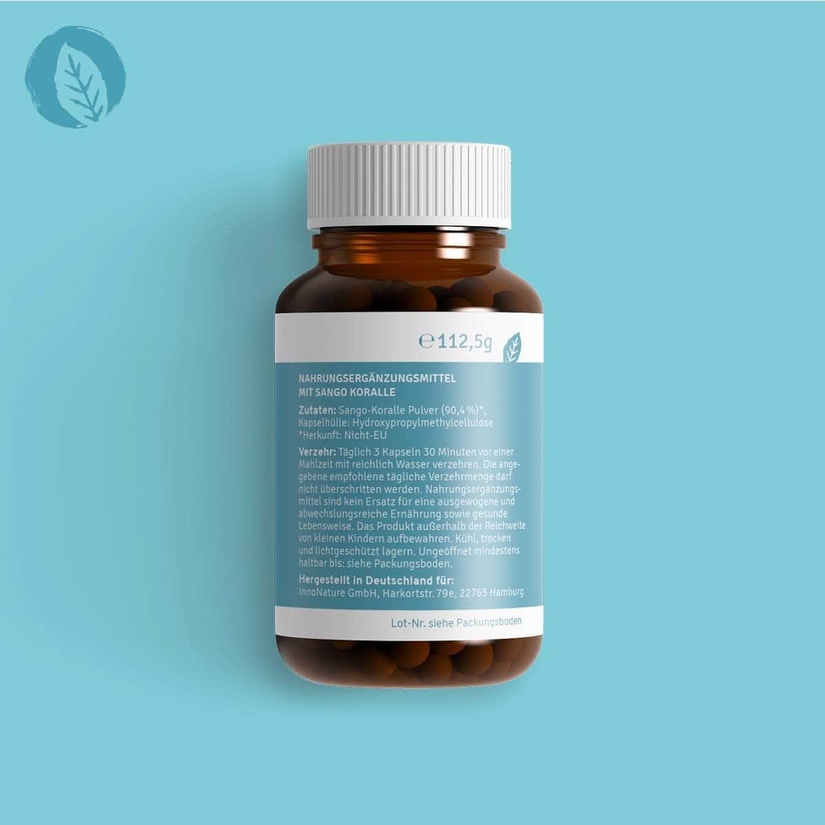 InnoNature Kapseln Magnesium + Kalzium: Sango Meereskoralle Kapseln