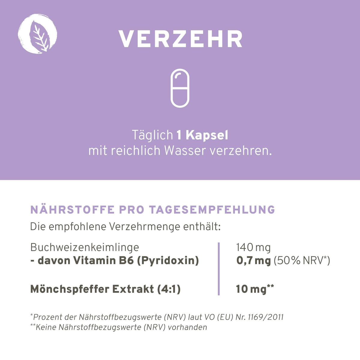 InnoNature Kapseln Mönchspfeffer + Vitamin B6 Kapseln