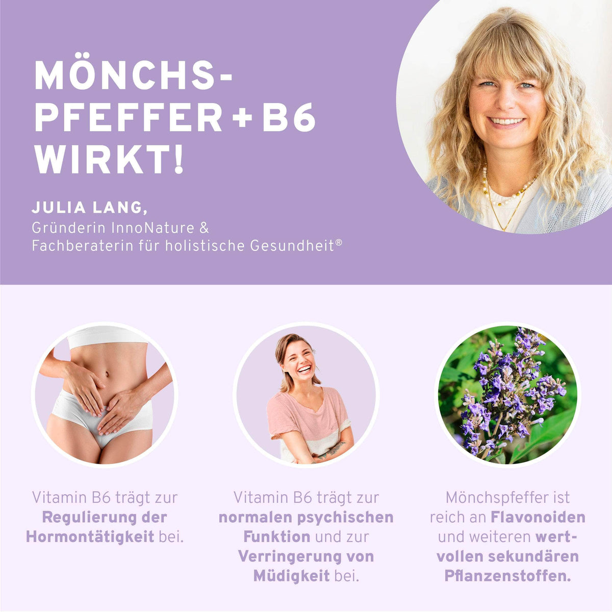 InnoNature Kapseln Mönchspfeffer + Vitamin B6 Kapseln