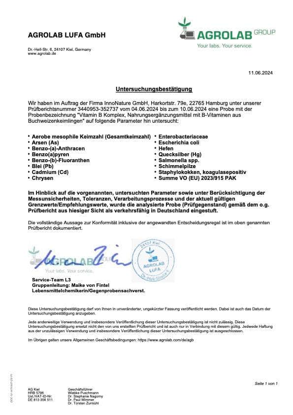 InnoNature Kapseln Natürliche Vitamin B Komplex Kapseln