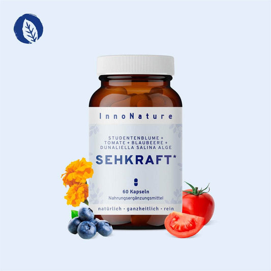 InnoNature Kapseln Sehkraft Kapseln: Tomate + Blaubeere + Tagetes Erecta + Beta Carotin