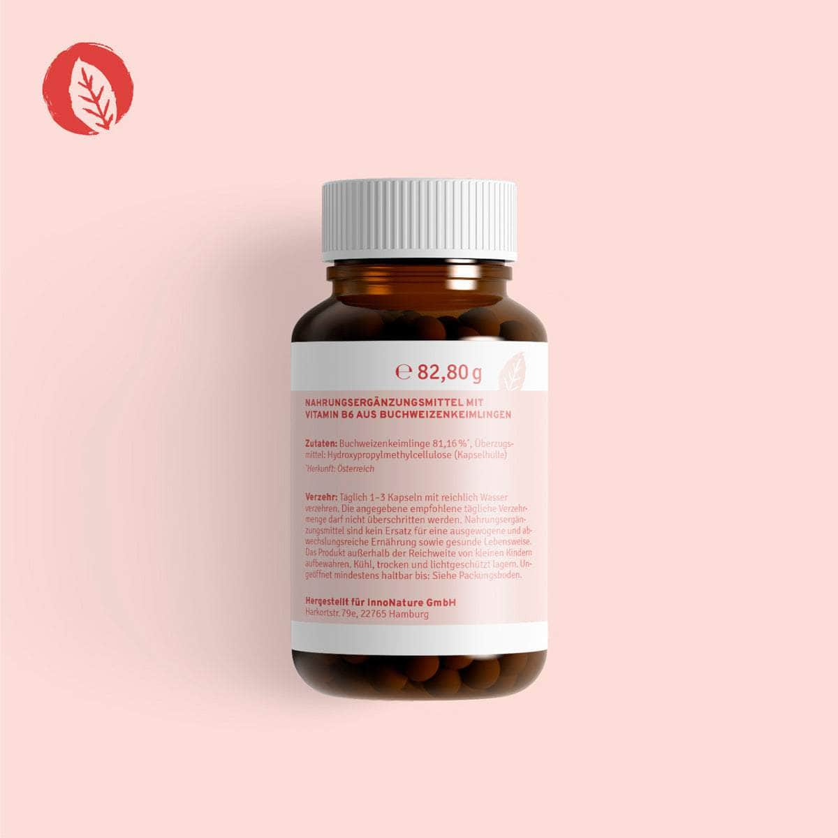InnoNature Kapseln Vitamin B6 Kapseln: Buchweizen Keimlinge