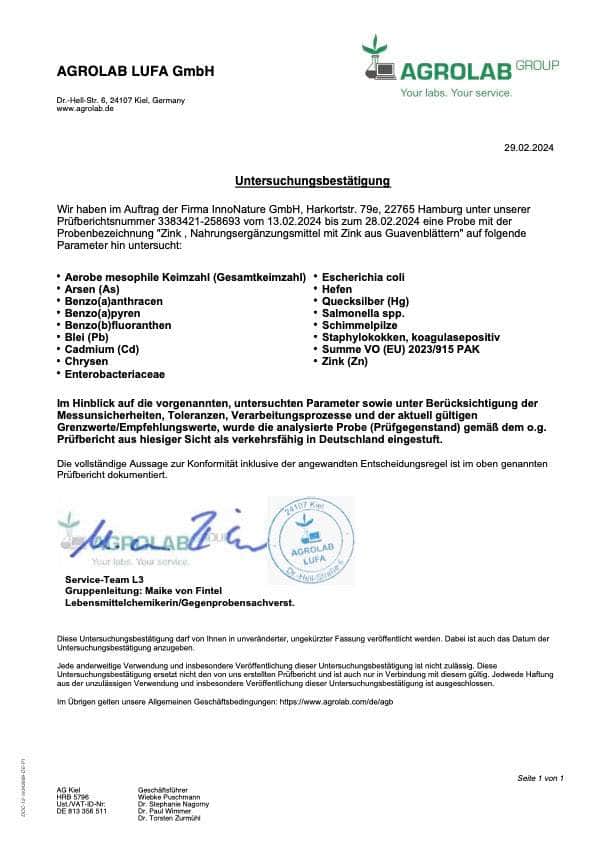 InnoNature Kapseln Zink Kapseln 1-Monatsvorrat