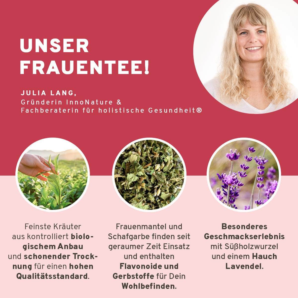 InnoNature Pakete 1x Menstru® Chocbar Vorteilspaket; 1x Frauentee; 1x Magnesium; 1x Mönchspfeffer Menstru®-Paket