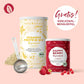InnoNature Pakete 1x Veganer Protein Mix Vanille, 1x Happy Berry, 1x gratis Messlöffel Shake-Paket (Copy)