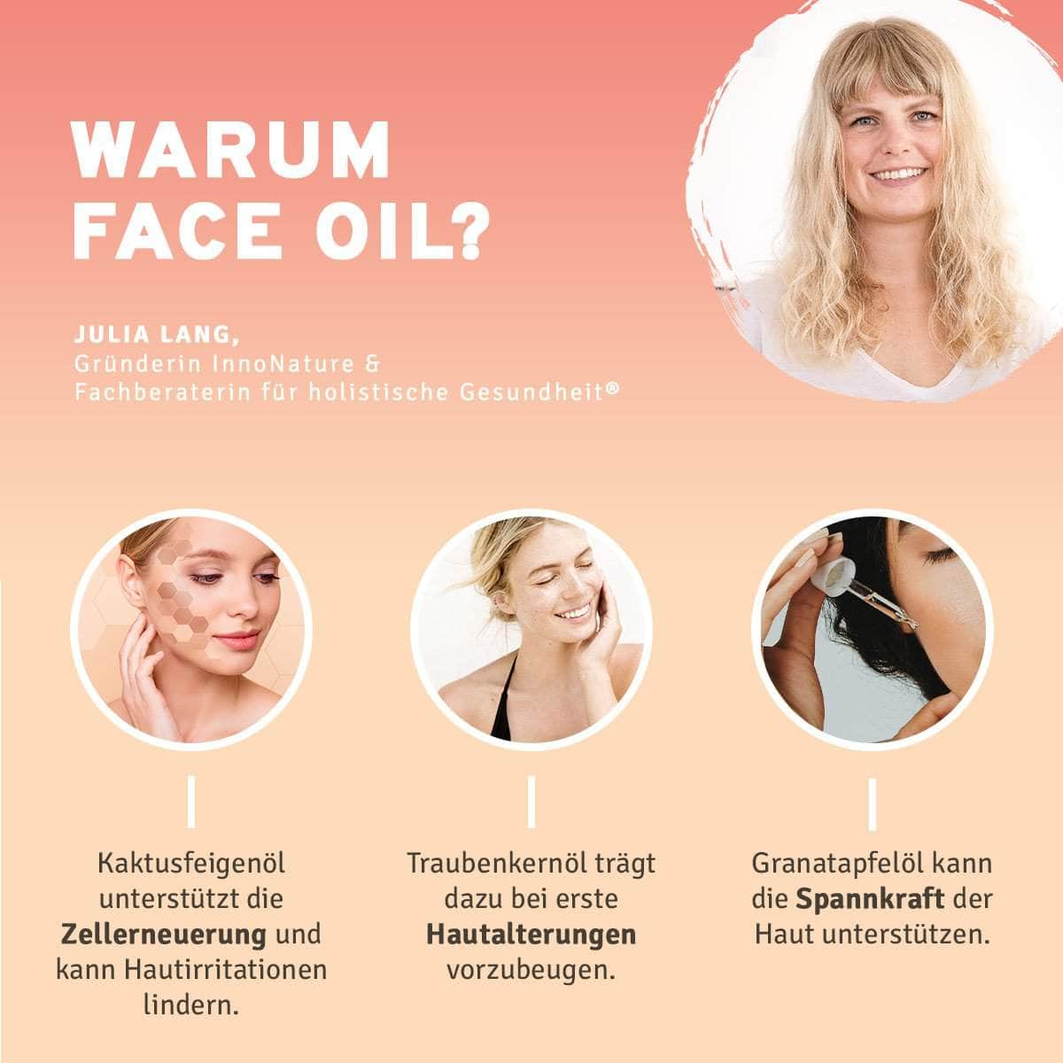 InnoNature Pakete 1x Vorrat (1x Aloe Hyaluron Serum, 1x Bio Face Oil, 1x Haut Haare Nägel, 1x Maca, 1x Kurkuma Latte) Perfekte-Routine Paket
