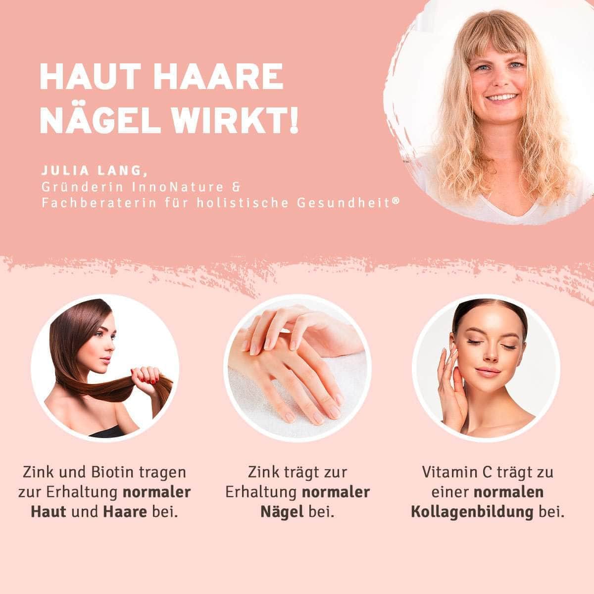 InnoNature Pakete 1x Vorrat (1x Aloe Hyaluron Serum, 1x Bio Face Oil, 1x Haut Haare Nägel, 1x Maca, 1x Kurkuma Latte) Perfekte-Routine Paket