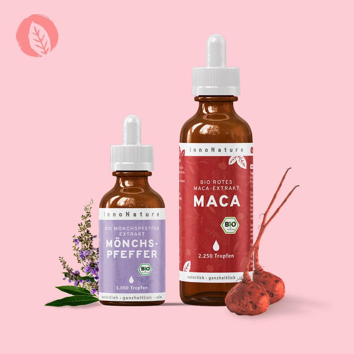 InnoNature Pakete 1x Vorrat (1x Maca, 1x Mönchspfeffer) Zyklus-Set