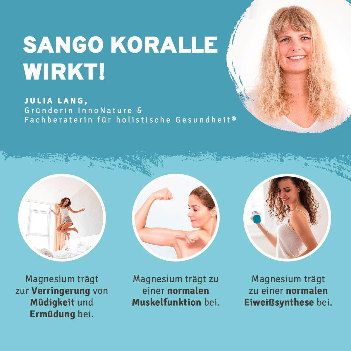 InnoNature Pakete 1x Vorrat (1x Vitamin D3, 1x Vitamin K2, 1x Sango Koralle). Sonnenvitamin-Paket