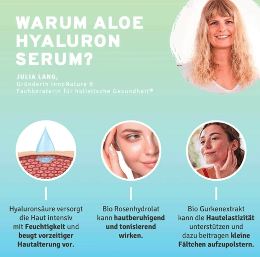 InnoNature Pakete 1x Vorteil (1x Face Oil, 1x Aloe Hyaluron Serum, 1x Haut Haare Nägel Kapseln) Anti Aging Face Care Paket