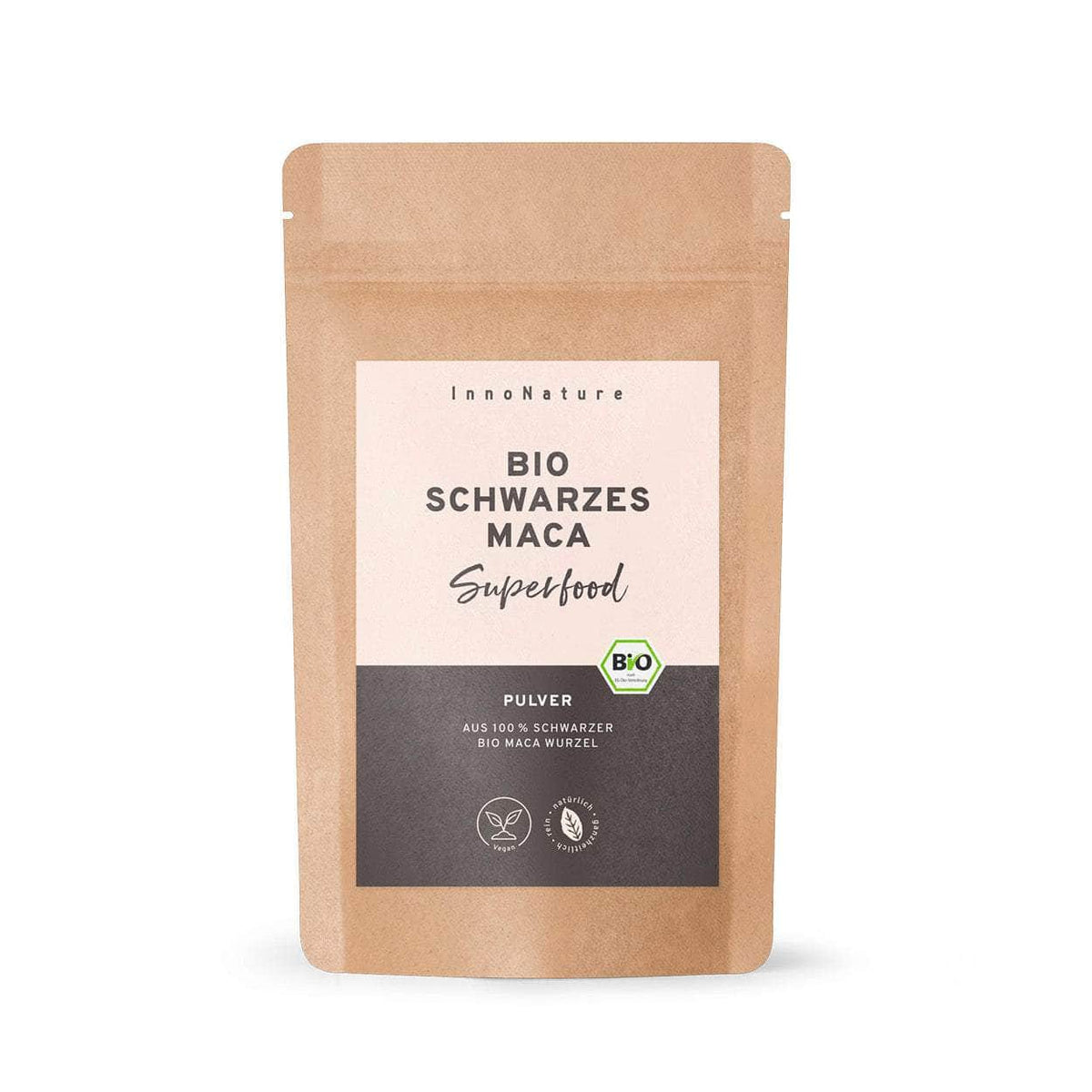 InnoNature Pulver 1x 200g Pulver Bio Schwarzes Maca Pulver