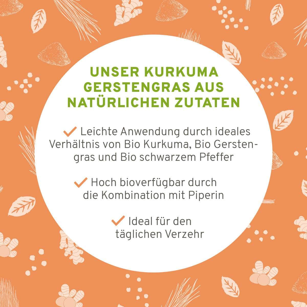 InnoNature Pulver Bio Kurkuma Gerstengras Mix Superfood