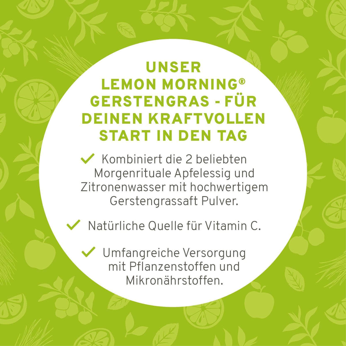 InnoNature Pulver Bio Lemon Morning - Gerstengras