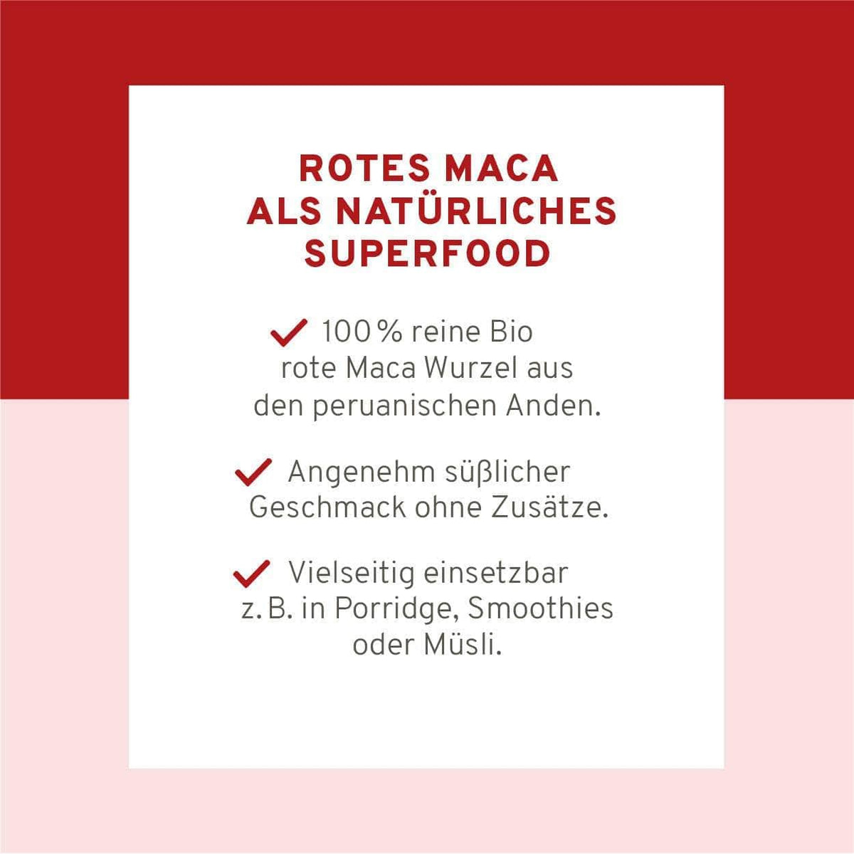 InnoNature Pulver Bio Rotes Maca Pulver