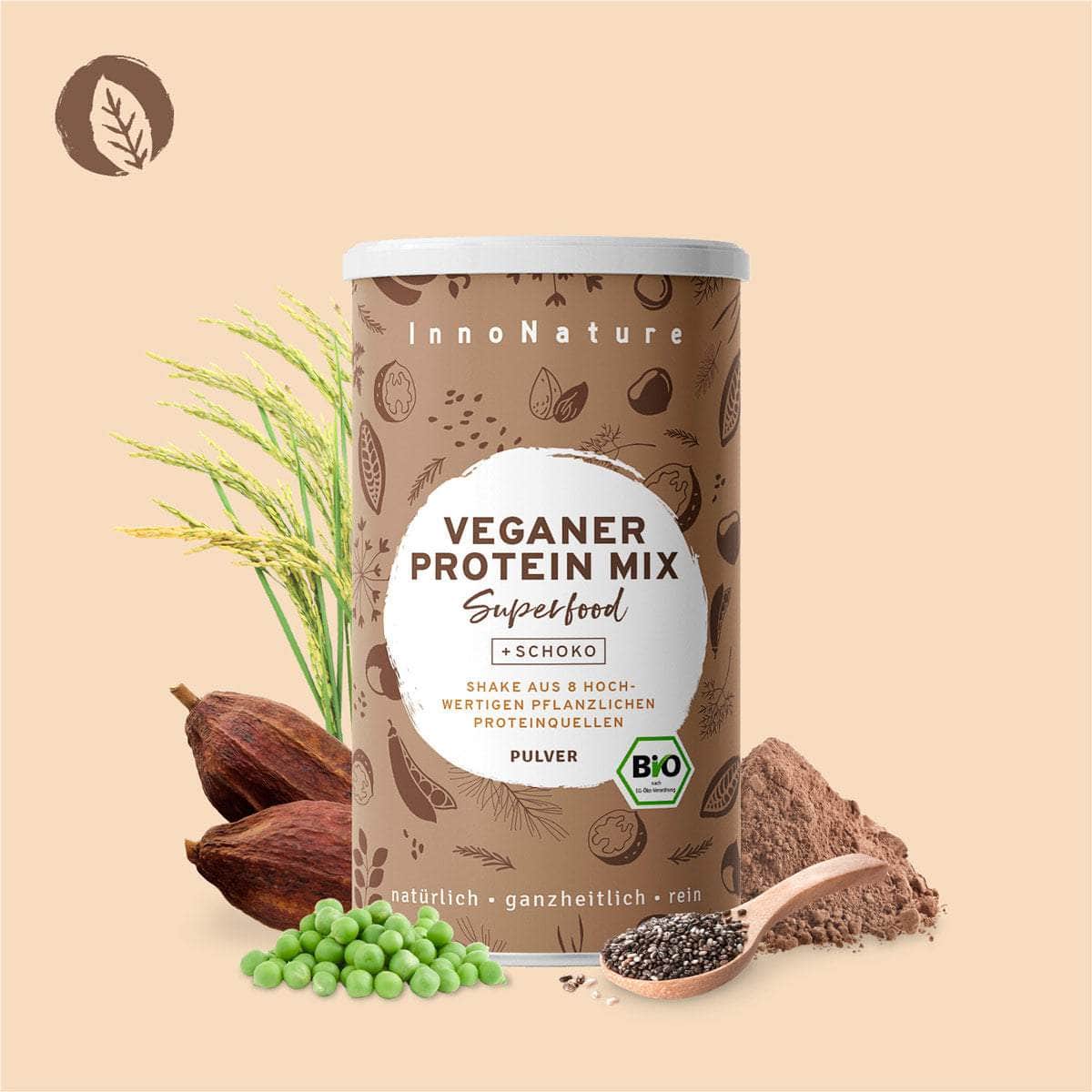 InnoNature Pulver Bio Veganer Protein Mix Schoko