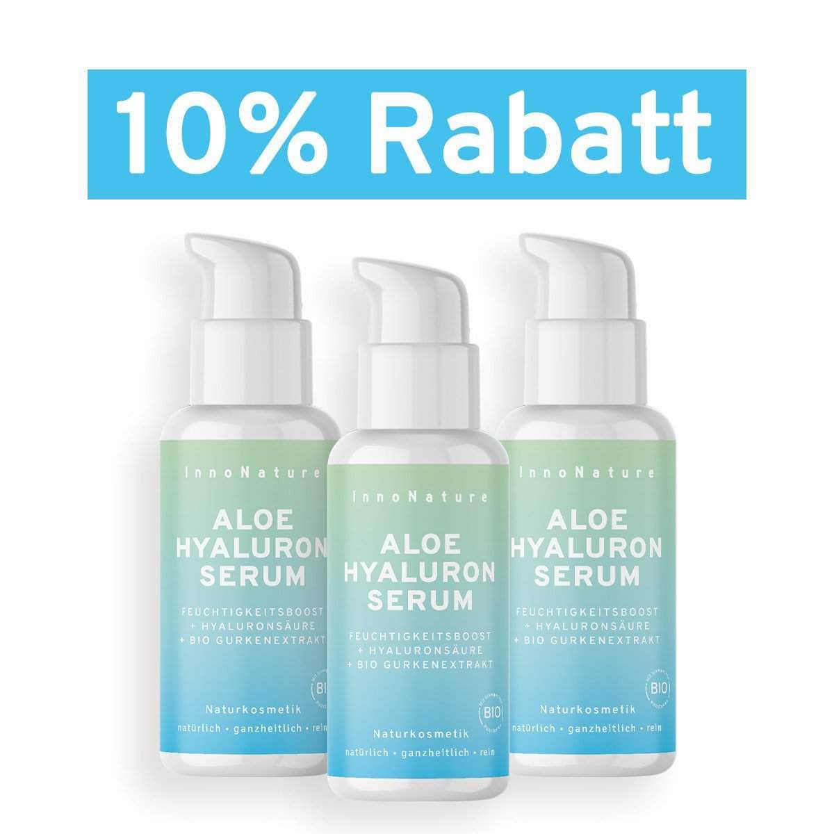 InnoNature Serum 3x50ml Aloe Hyaluron Serum: Feuchtigkeitsboost