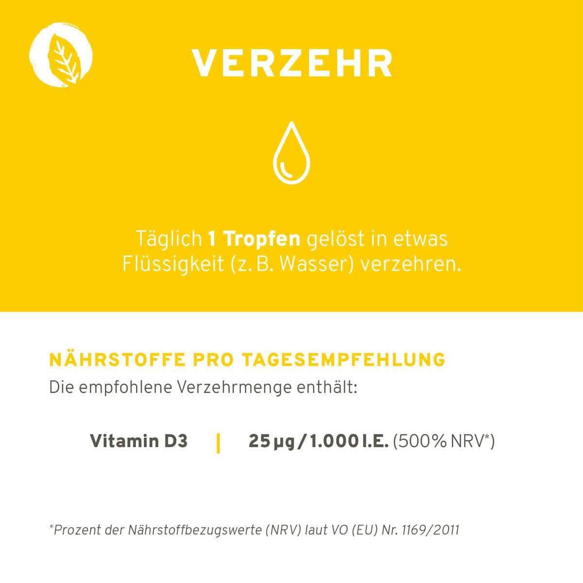InnoNature Tropfen Sonnenvitamin: Vitamin D3 Tropfen