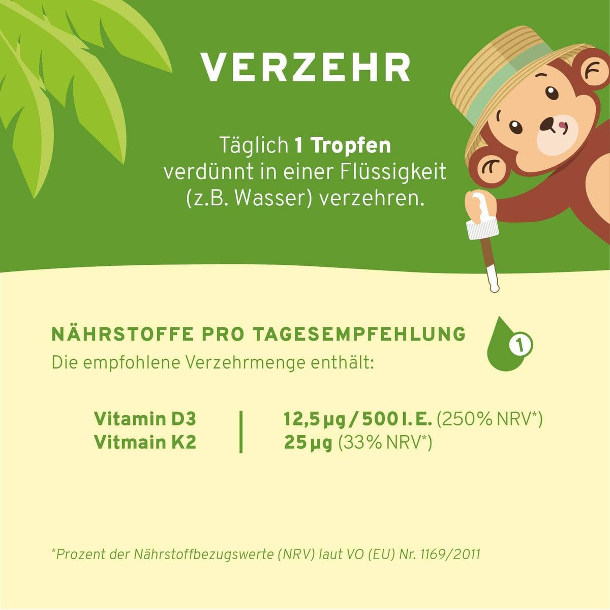 InnoNature Tropfen Vitamin D3 + K2 Kids Tropfen